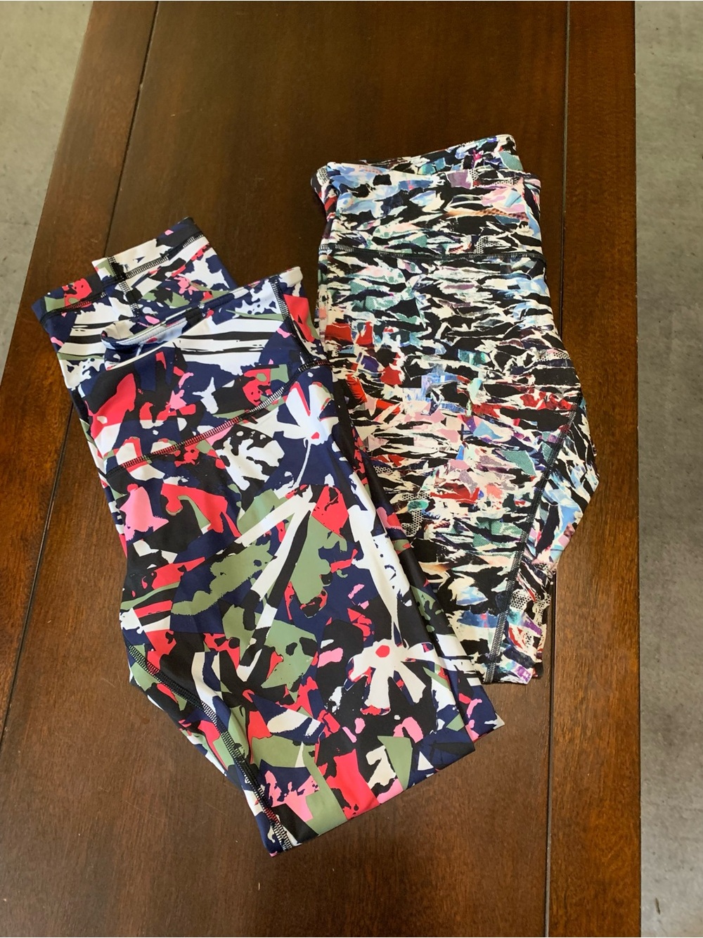 lululemon athletica Multicolor Abstract Print Leggings - Navy Base